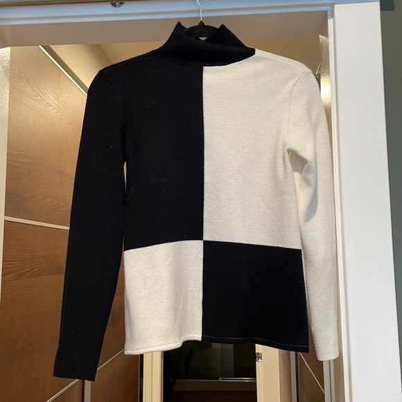 Zara Color Block Turtleneck Sweater - Picture 2 of 3